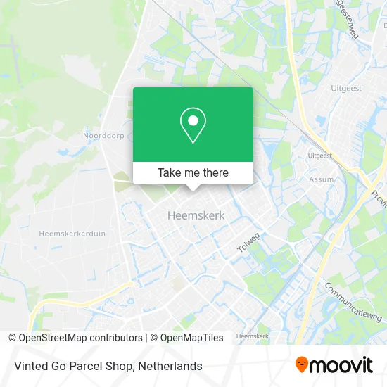 Vinted Go Parcel Shop map