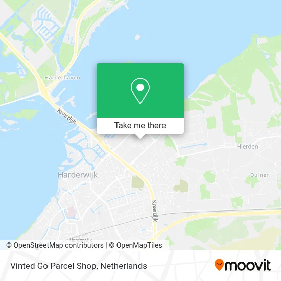 Vinted Go Parcel Shop map