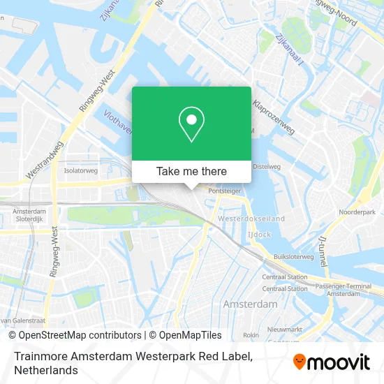 Trainmore Amsterdam Westerpark Red Label map