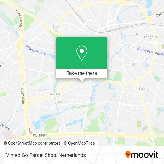 Vinted Go Parcel Shop map