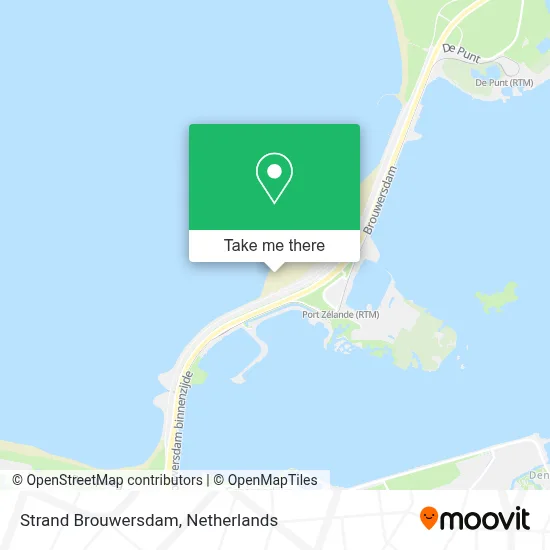 Strand Brouwersdam map