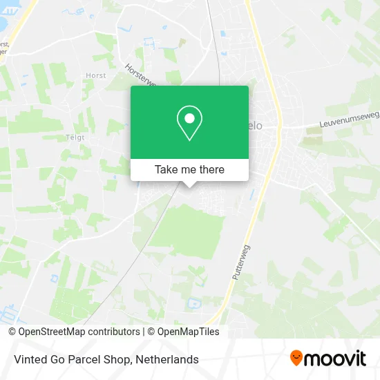 Vinted Go Parcel Shop map