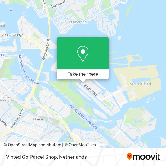 Vinted Go Parcel Shop map