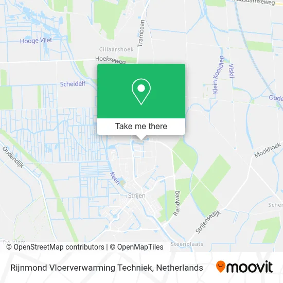 Rijnmond Vloerverwarming Techniek Karte