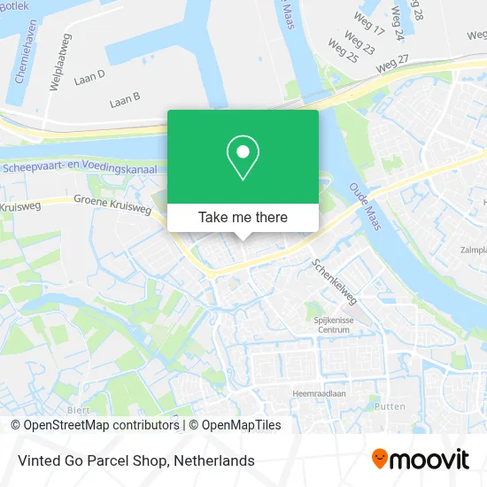 Vinted Go Parcel Shop map