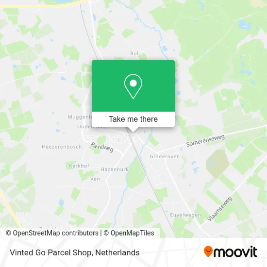 Vinted Go Parcel Shop map