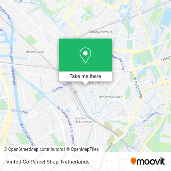 Vinted Go Parcel Shop map