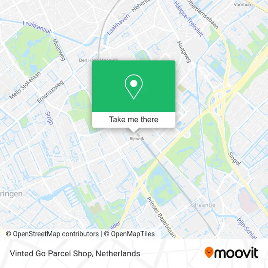 Vinted Go Parcel Shop map