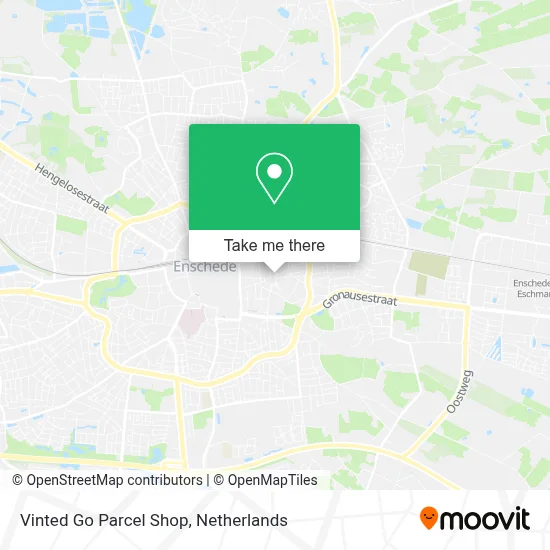 Vinted Go Parcel Shop map