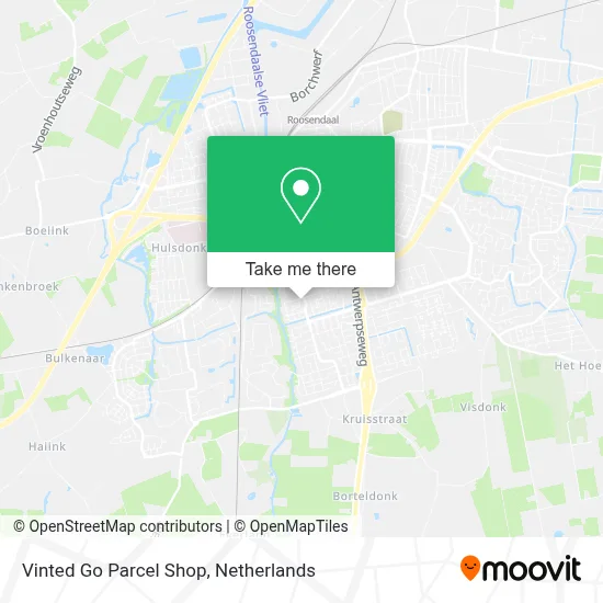 Vinted Go Parcel Shop map