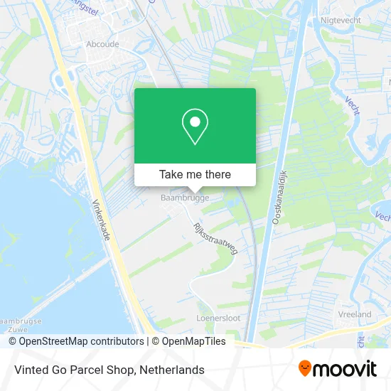 Vinted Go Parcel Shop map