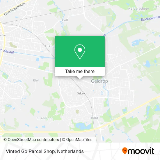 Vinted Go Parcel Shop map