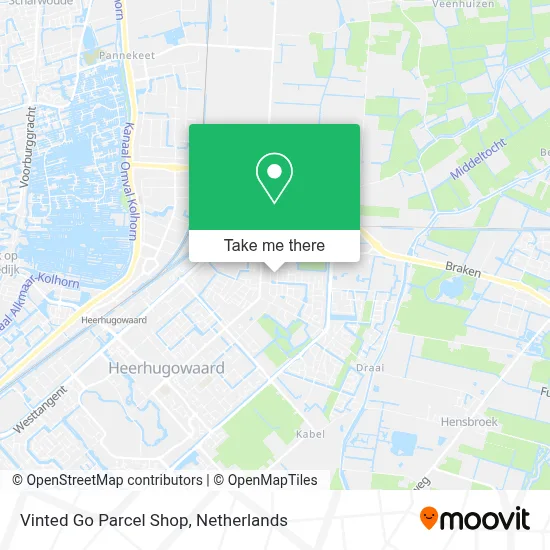 Vinted Go Parcel Shop map