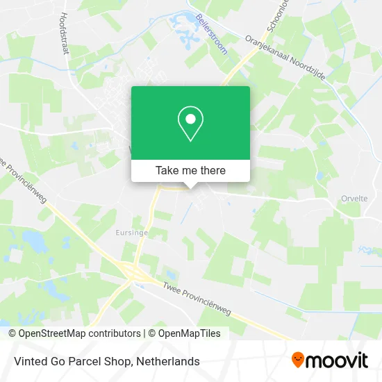 Vinted Go Parcel Shop map