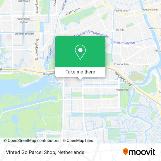 Vinted Go Parcel Shop map