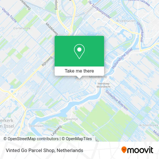 Vinted Go Parcel Shop map
