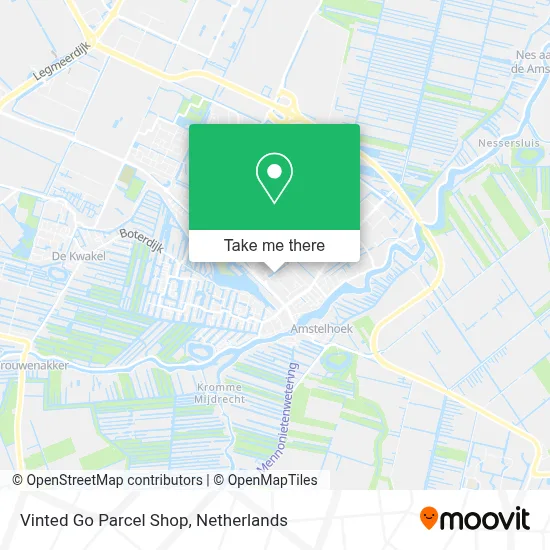 Vinted Go Parcel Shop map