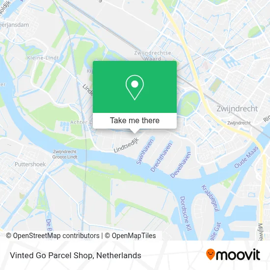 Vinted Go Parcel Shop map