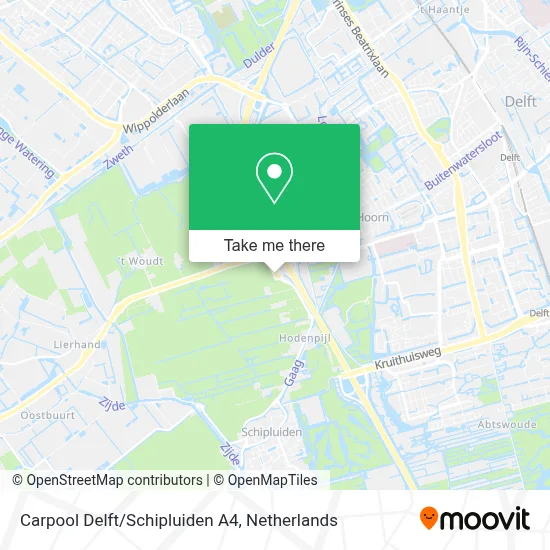 Carpool Delft/Schipluiden A4 map
