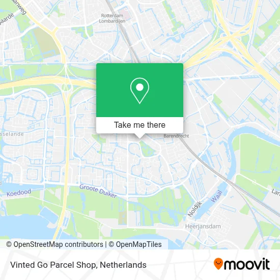 Vinted Go Parcel Shop map