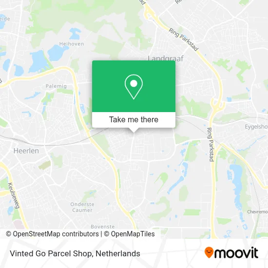 Vinted Go Parcel Shop map