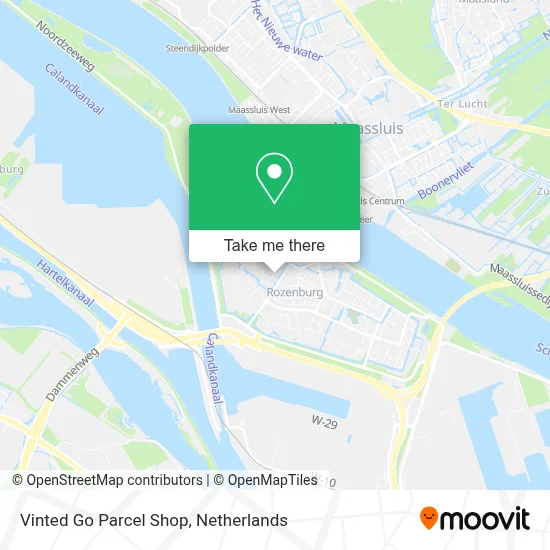 Vinted Go Parcel Shop map