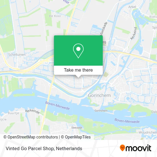 Vinted Go Parcel Shop Karte