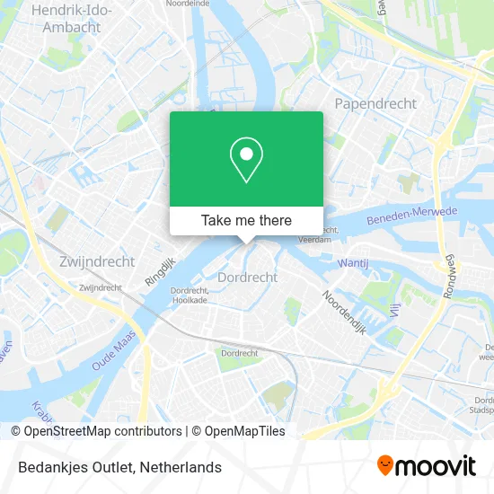 Bedankjes Outlet map