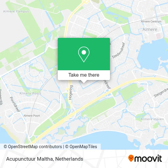 Acupunctuur Maltha map