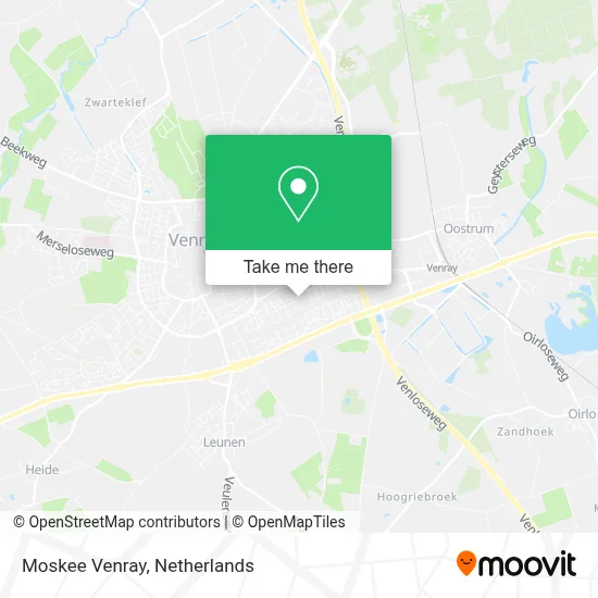 Moskee Venray map