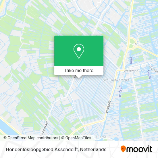 Hondenlosloopgebied Assendelft map