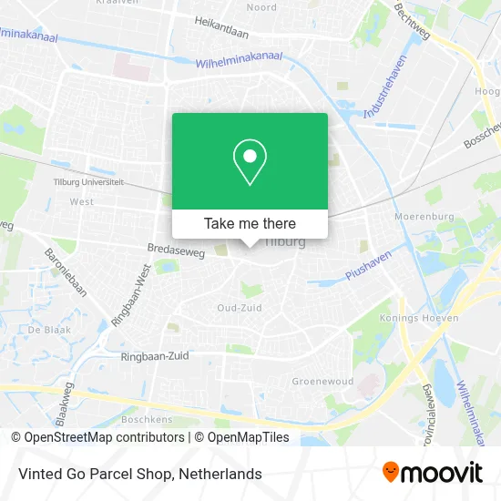Vinted Go Parcel Shop Karte