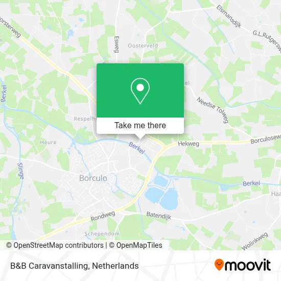 B&B Caravanstalling Karte