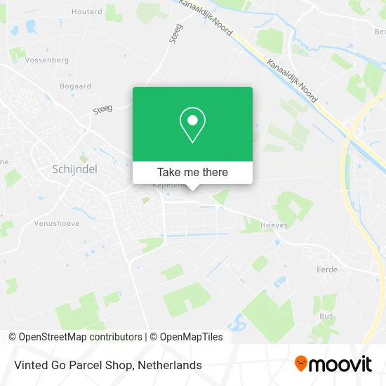 Vinted Go Parcel Shop map