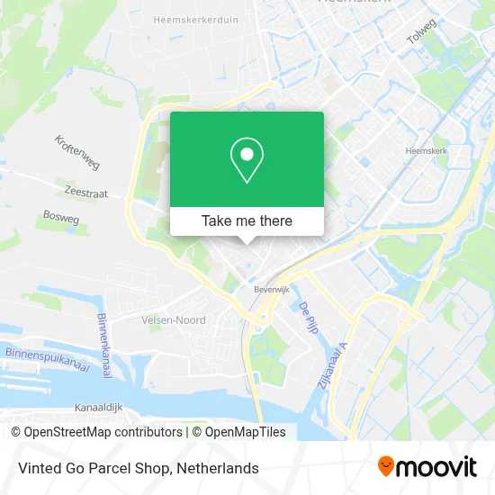 Vinted Go Parcel Shop map
