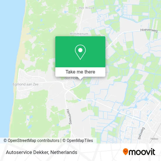 Autoservice Dekker map