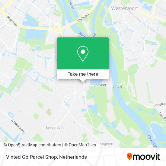 Vinted Go Parcel Shop map