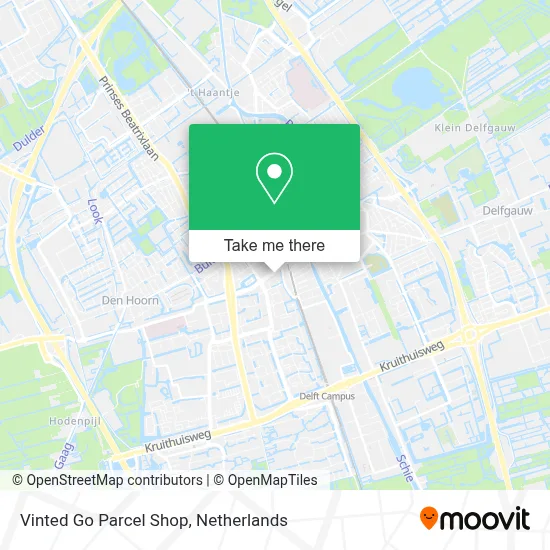 Vinted Go Parcel Shop map