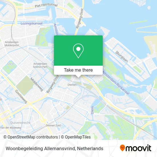 Woonbegeleiding Allemansvrind map