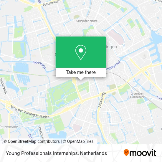 Young Professionals Internships map