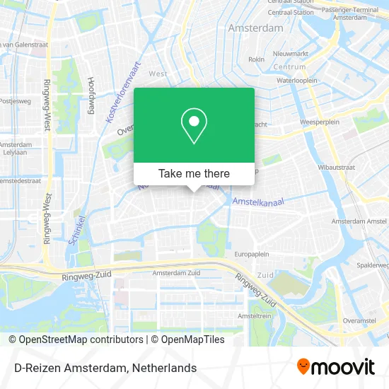 D-Reizen Amsterdam map