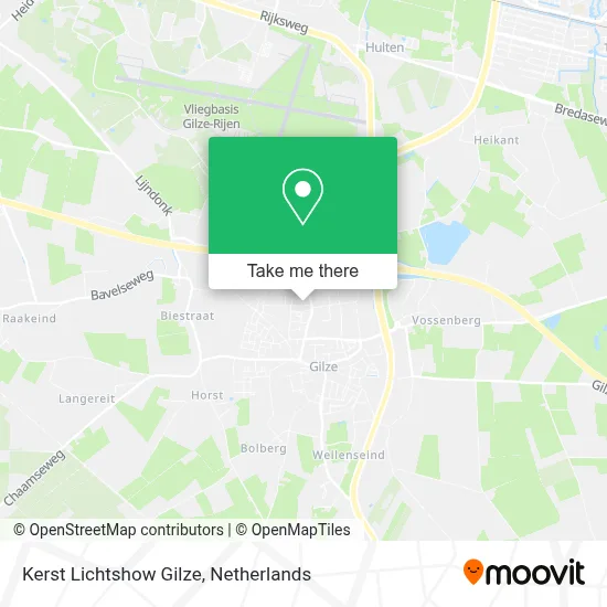 Kerst Lichtshow Gilze map