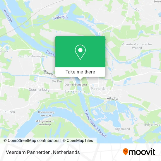Veerdam Pannerden map