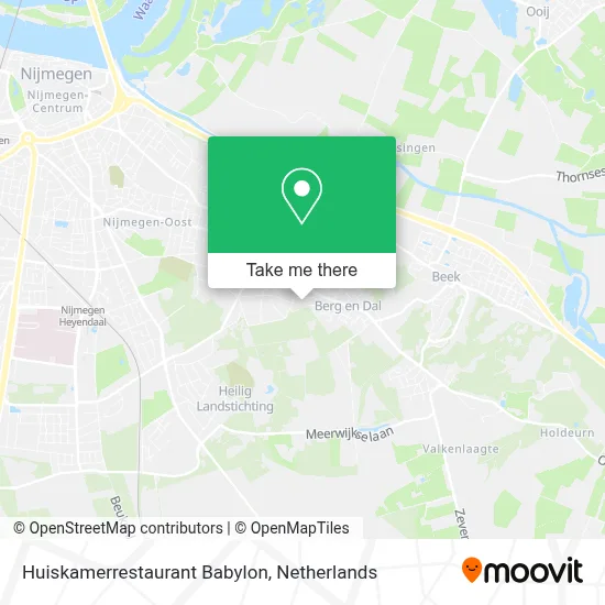 Huiskamerrestaurant Babylon map