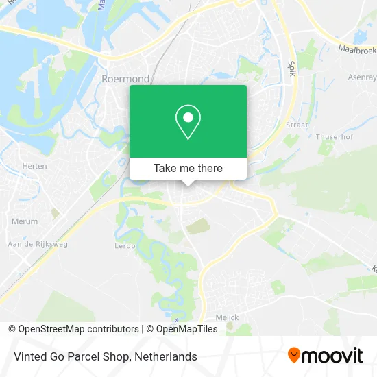 Vinted Go Parcel Shop Karte