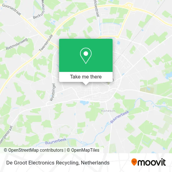 De Groot Electronics Recycling map
