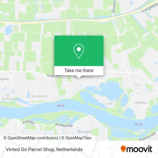 Vinted Go Parcel Shop map
