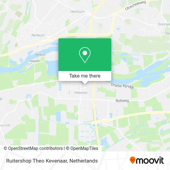 Ruitershop Theo Kevenaar map