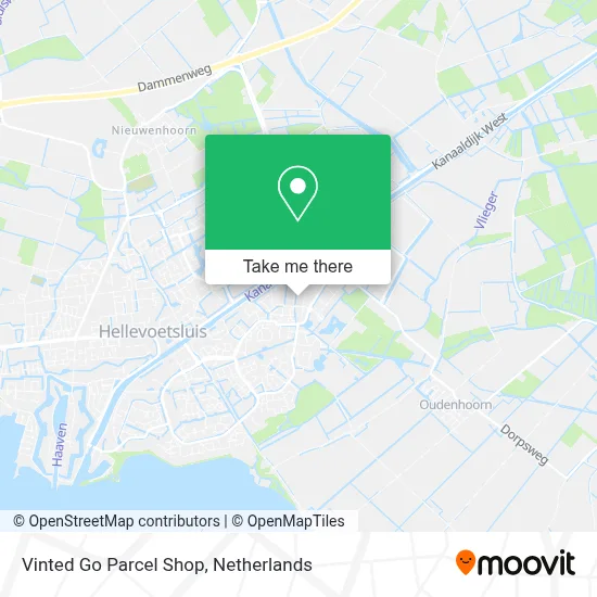 Vinted Go Parcel Shop map