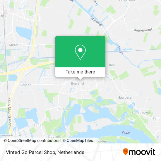 Vinted Go Parcel Shop map
